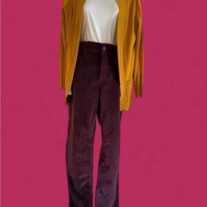 Liz Claiborne Deep Purple Velvet/brushed corduroy Pants